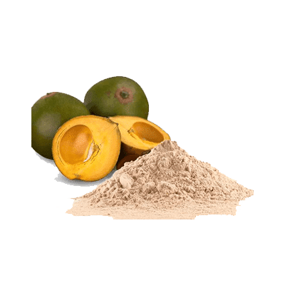 golden lucuma powder, a nutrient-rich and naturally sweet superfood ingredient.