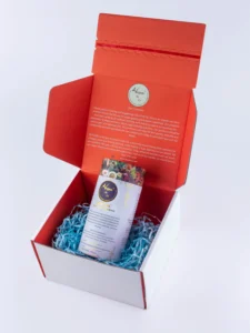 SmartPal Organic Superfood Blend packaging displayed in a box, featuring its plant-based, vegan-friendly formula designed to support sleep, calm, and relaxation.